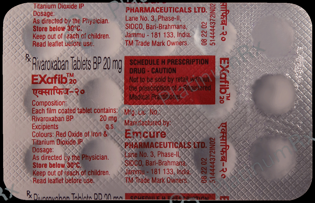 Exafib 20mg Tablet 14s