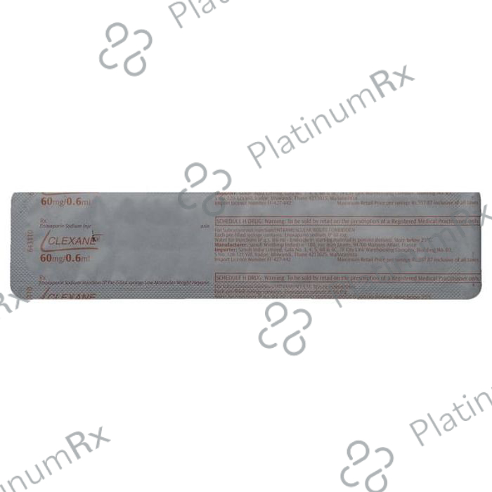 Clexane 60mg Injection 1s