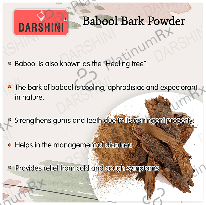 Darshini Babool Chhal/Babool Bark/Kikar/Acacia Arabic Tree Bark Powder