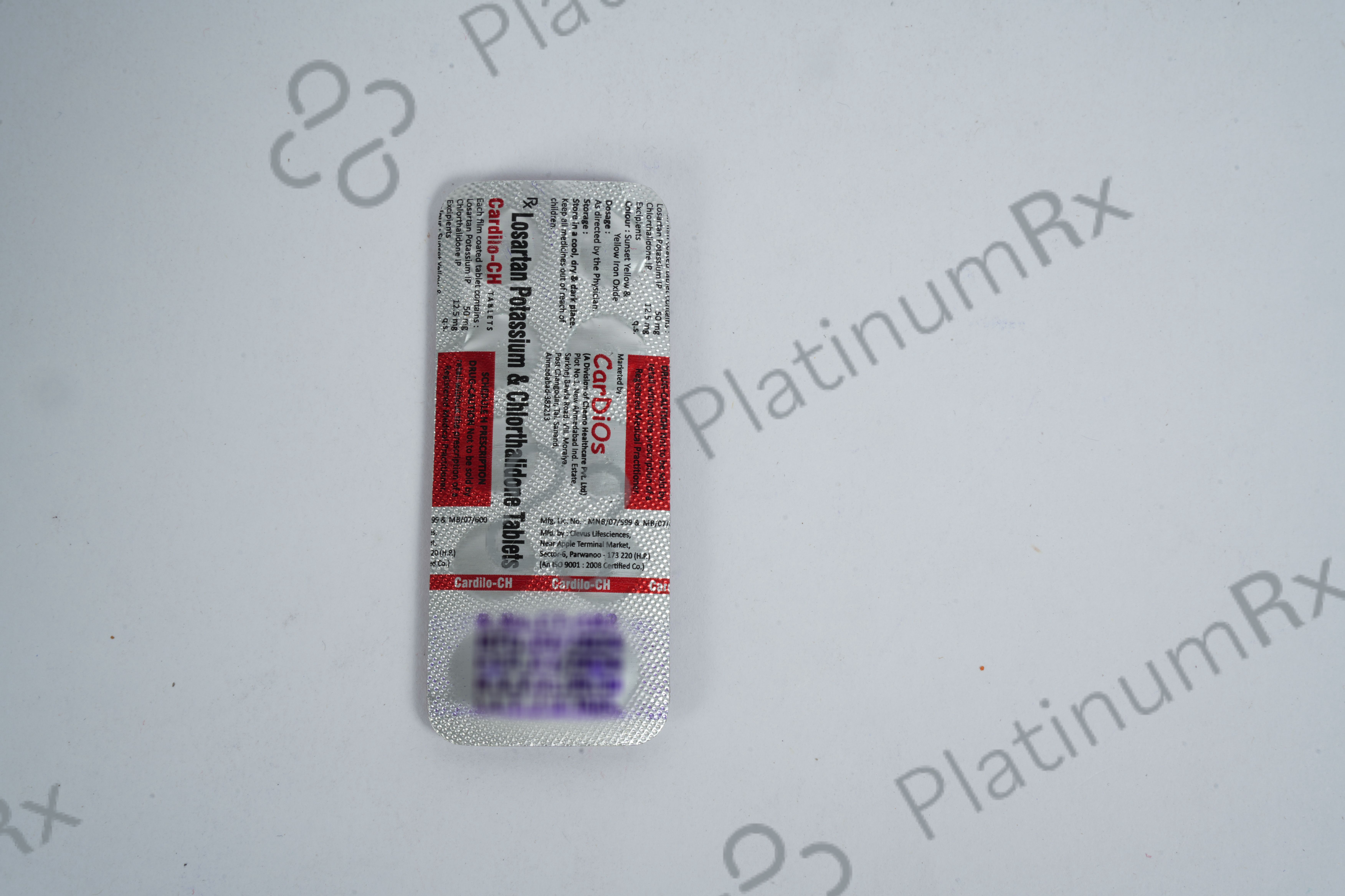 Cardilo Ch 12.5/50mg Tablet 10s