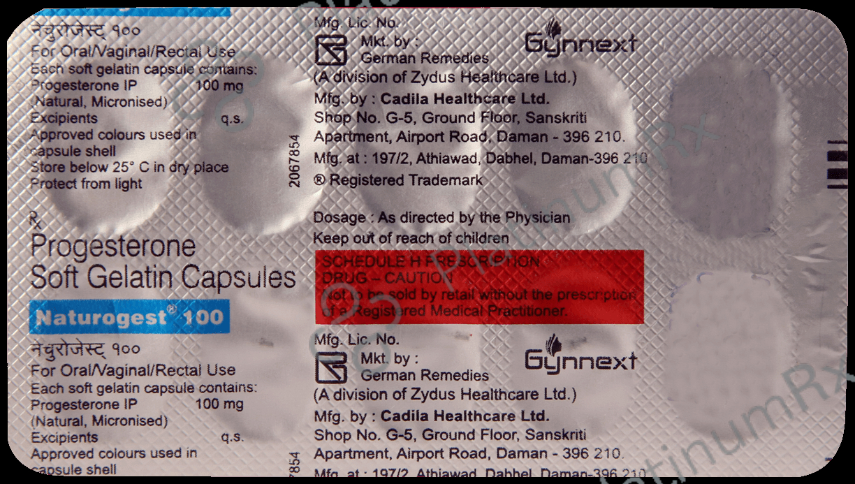 Naturogest 100mg Soft Gelatin Capsule 10s
