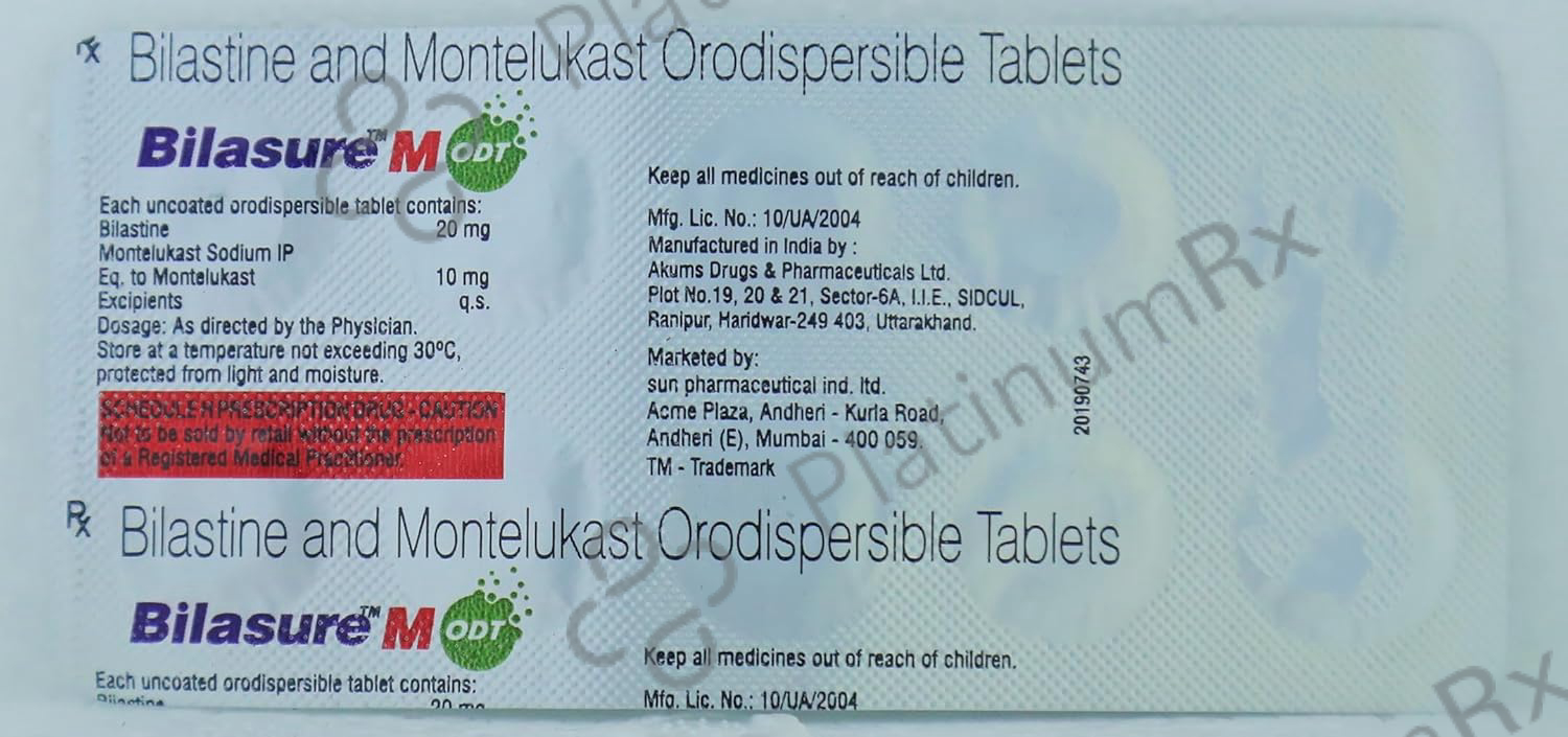Bilasure M 30mg ODT Tablet 10s