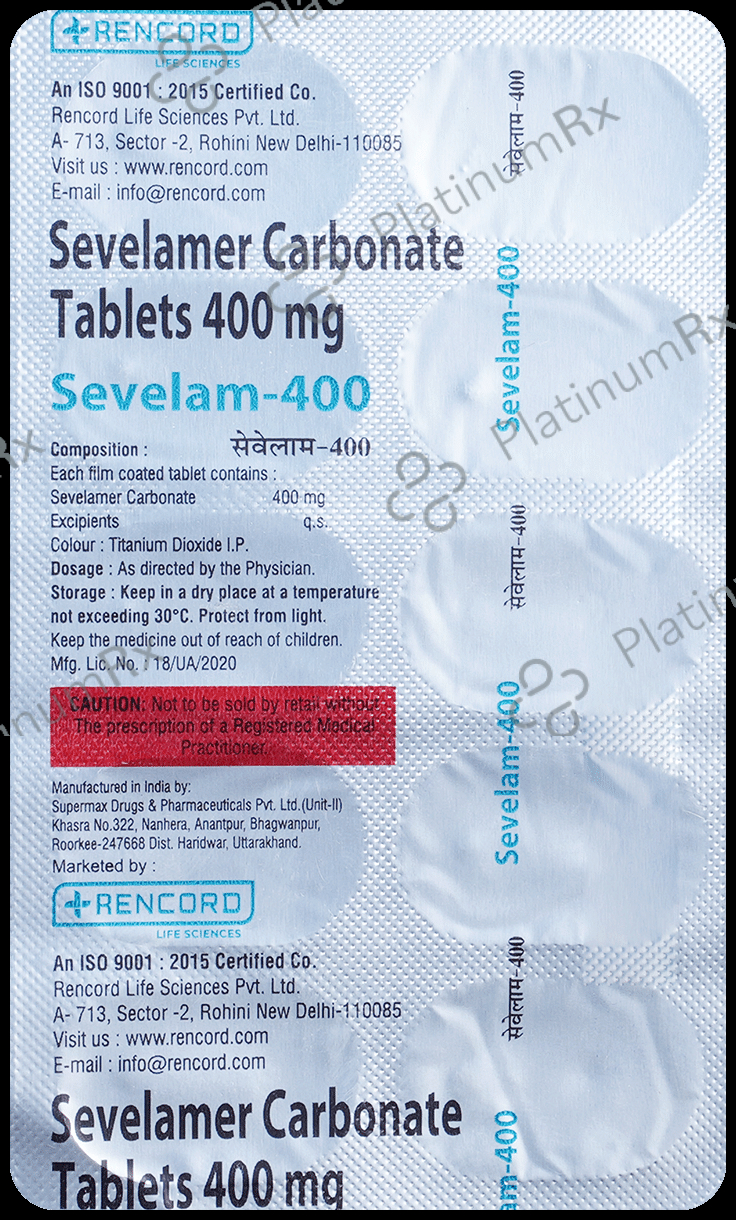 Sevelam 400 Tablet