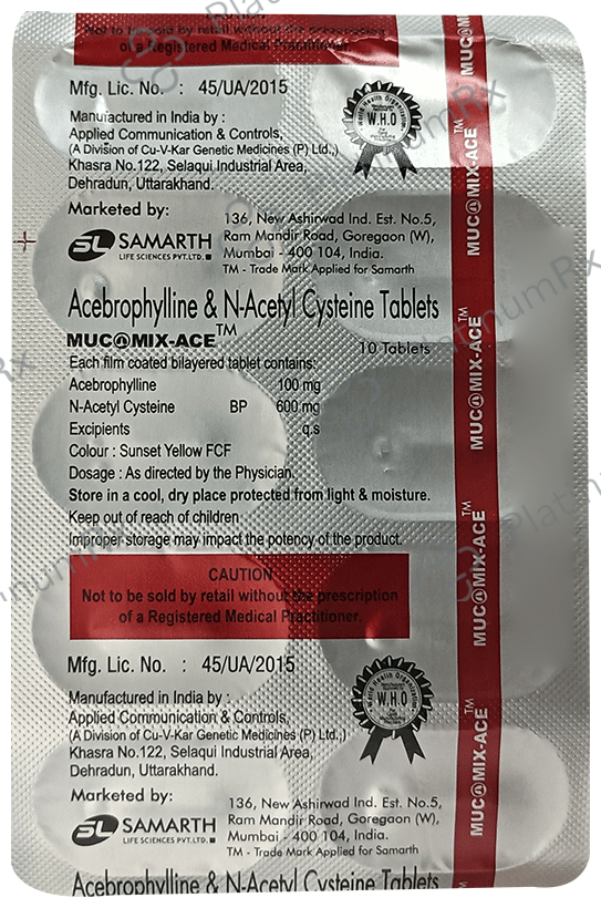 Mucomix Ace 100/600mg Tablet 10s