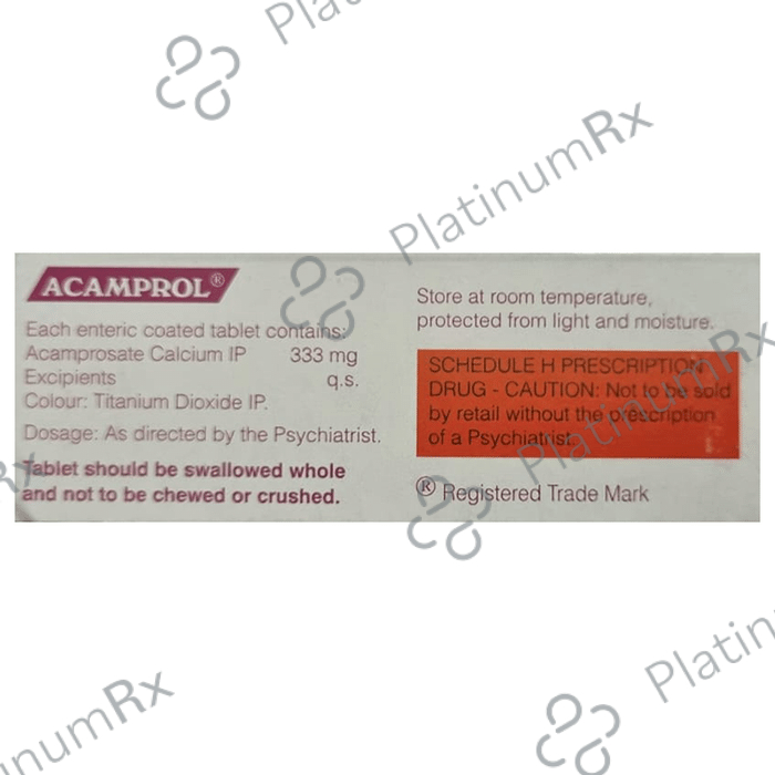 Acamprol 333mg Tablet 6s