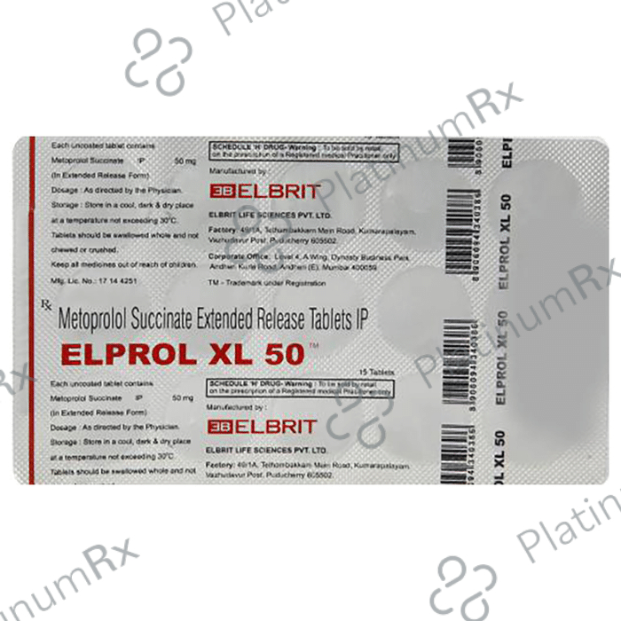 Elprol XL 50mg Tablet 15s