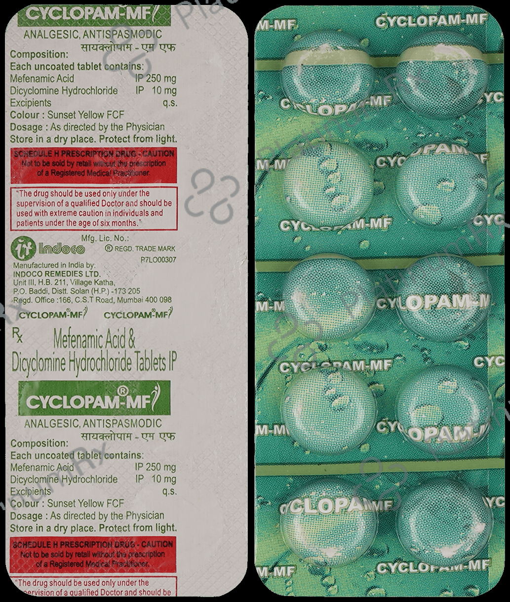 Cyclopam-MF 10mg/250mg Tablet