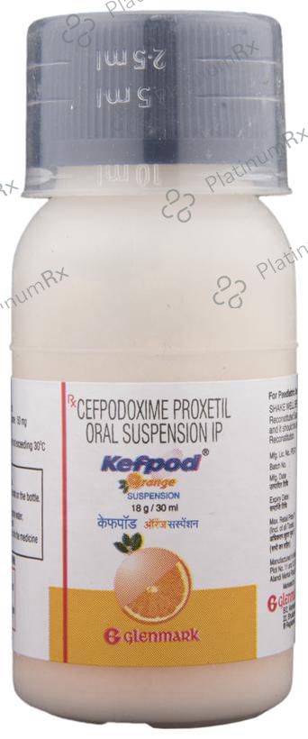 Kefpod 50mg Oral Suspension Orange 30ml