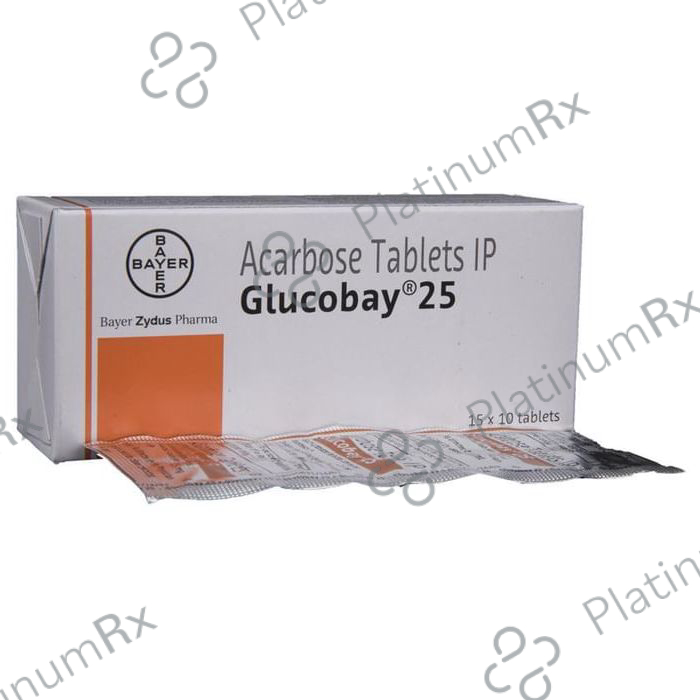 Glucobay 25mg Tablet 10s