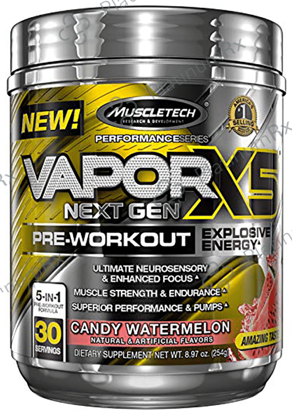 Muscletech Performance Series Vapor X5 Next Gen Pre-Workout Powder Candy Watermelon