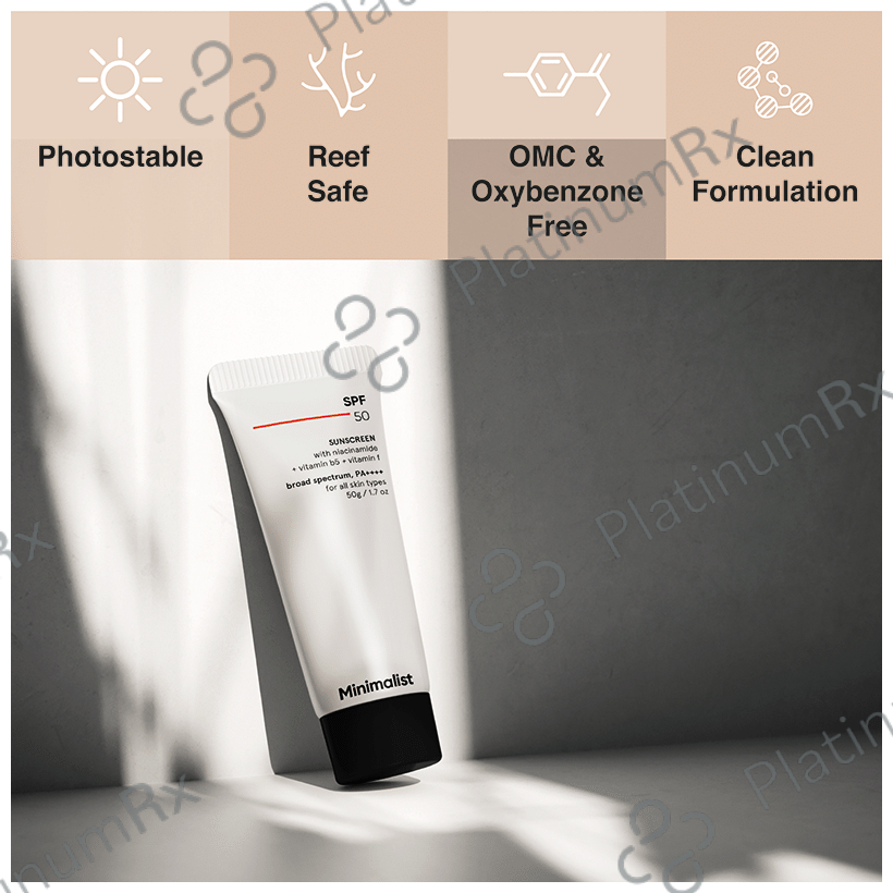 Minimalist SPF 50 PA++++ Sunscreen Cream 50gm