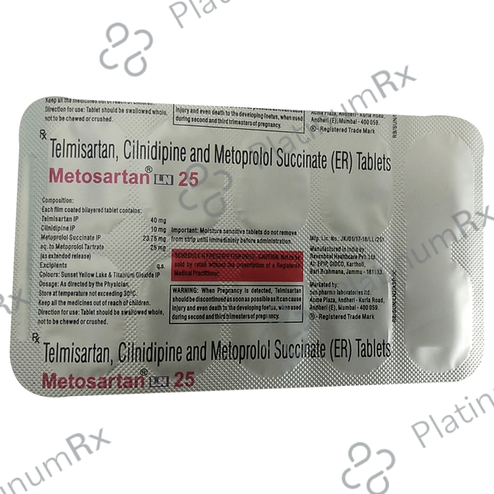 Metosartan LN 25mg Tablet ER 10s