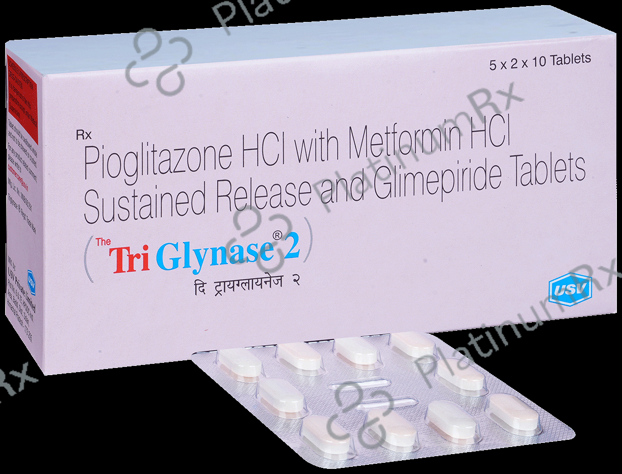 Triglynase 2/500/15mg Tablet SR 10s
