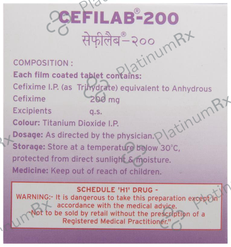 Cefilab 200mg Tablet 10s
