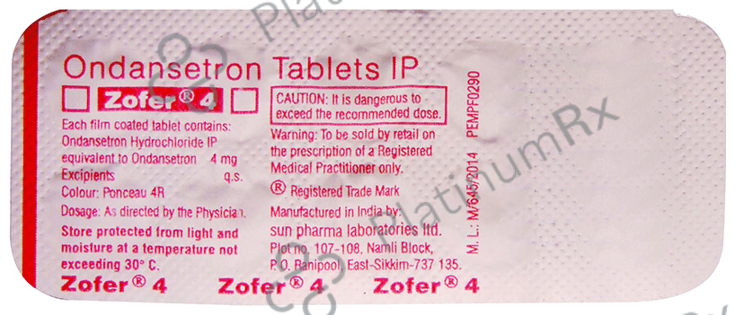 Zofer 4mg Tablet 10s
