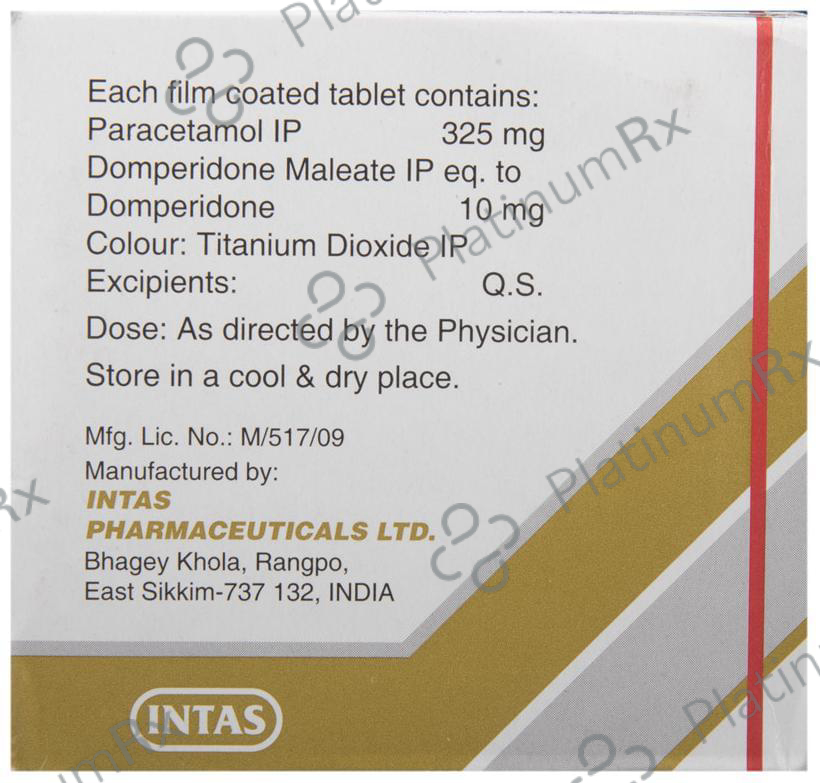 Cetadom 10/325mg Tablet 10s