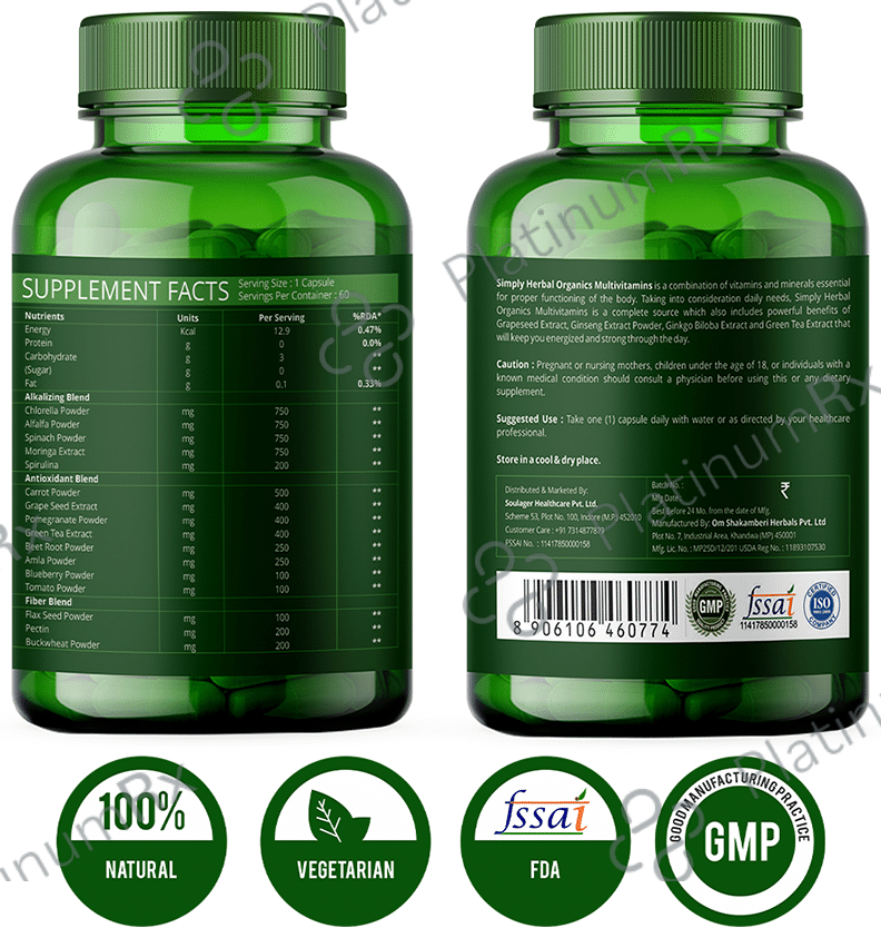 Simply Herbal Organics Multivitamins Capsule