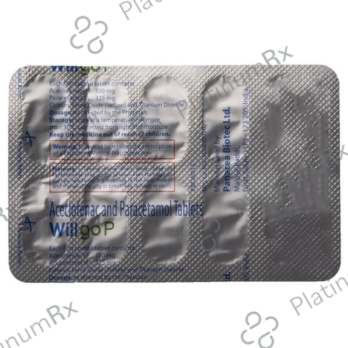 Willgo P 100/325mg Tablet 10s