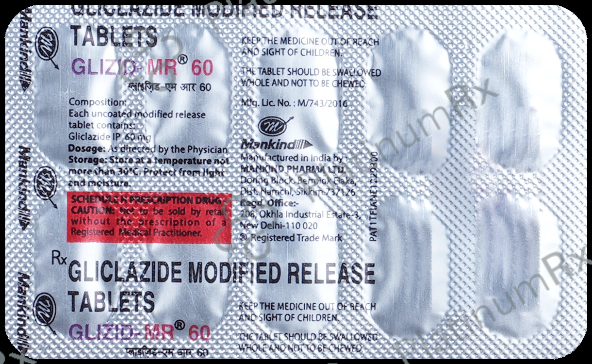 Glizid MR 60mg Tablet 10s
