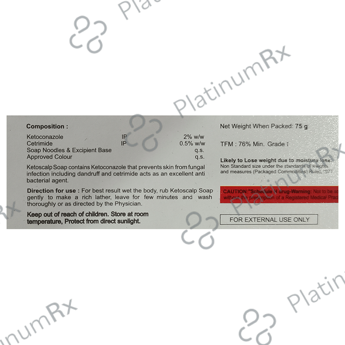 Ketoscalp Soap 75gm for Skin Infections