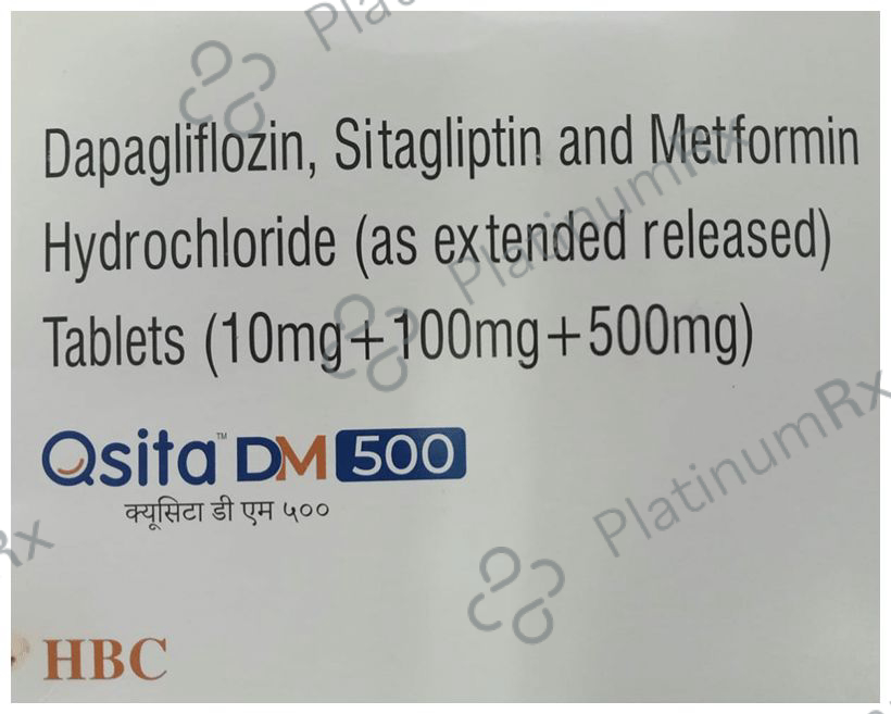 Qsita DM 10/500/100mg Tablet ER 15s