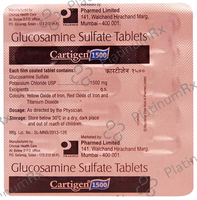 Cartigen 1500mg Tablet 15s