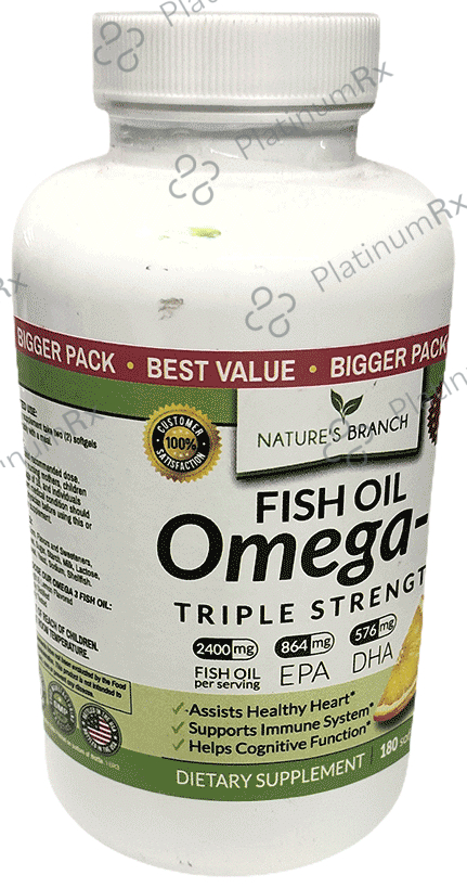 Nature's Branch Fish Oil Omega-3 Triple Strength Softgel Lemon