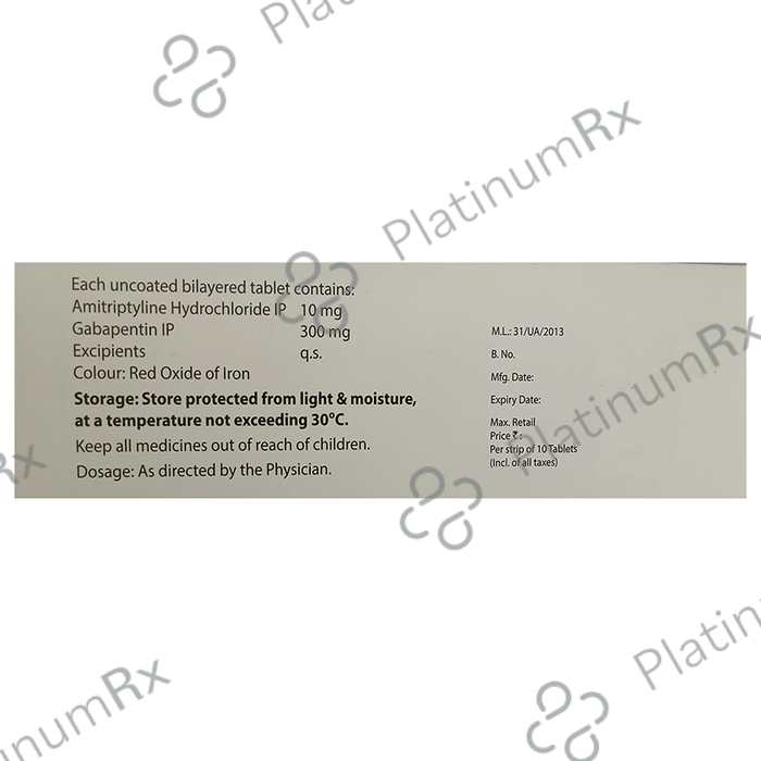 Tryptomer G 300/10mg Tablet 10s