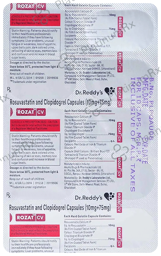 Rozat CV 75/10mg Capsule 10s