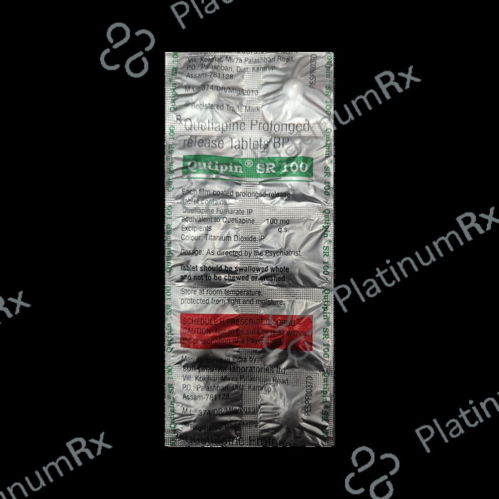 Qutipin SR 100mg Tab 10s