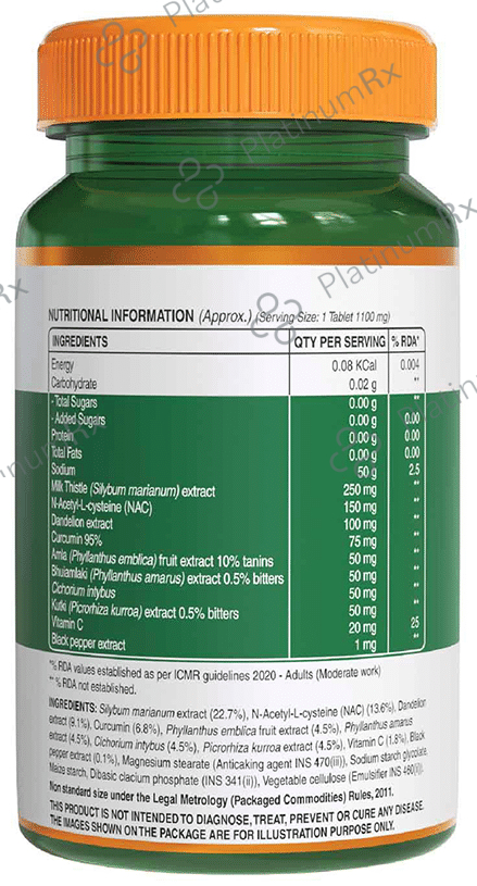 Pure Nutrition Milk Thistle Liver Detox Veg Tablet