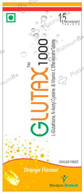 Glutax 1000 Sugar Free Orange Effervescent Tablet