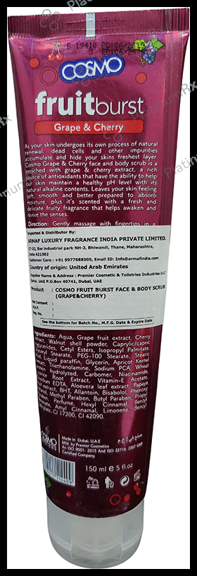 Cosmo Fruit Burst Smoothie Face & Body Scrub Grape & Cherry 150 ml