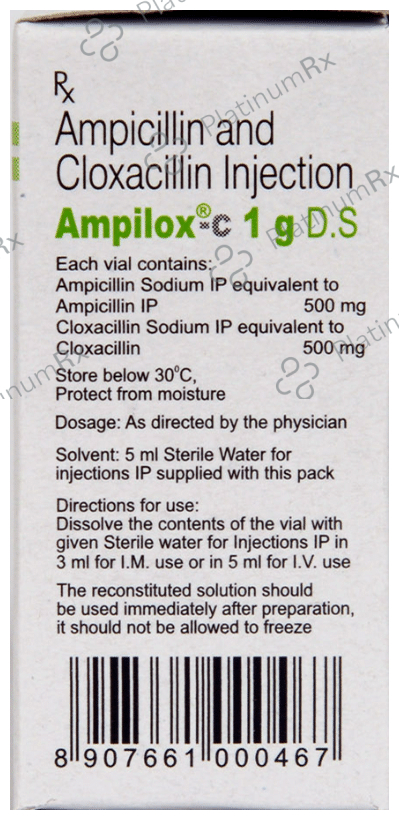 Ampilox C DS 500 mg/500 mg Injection
