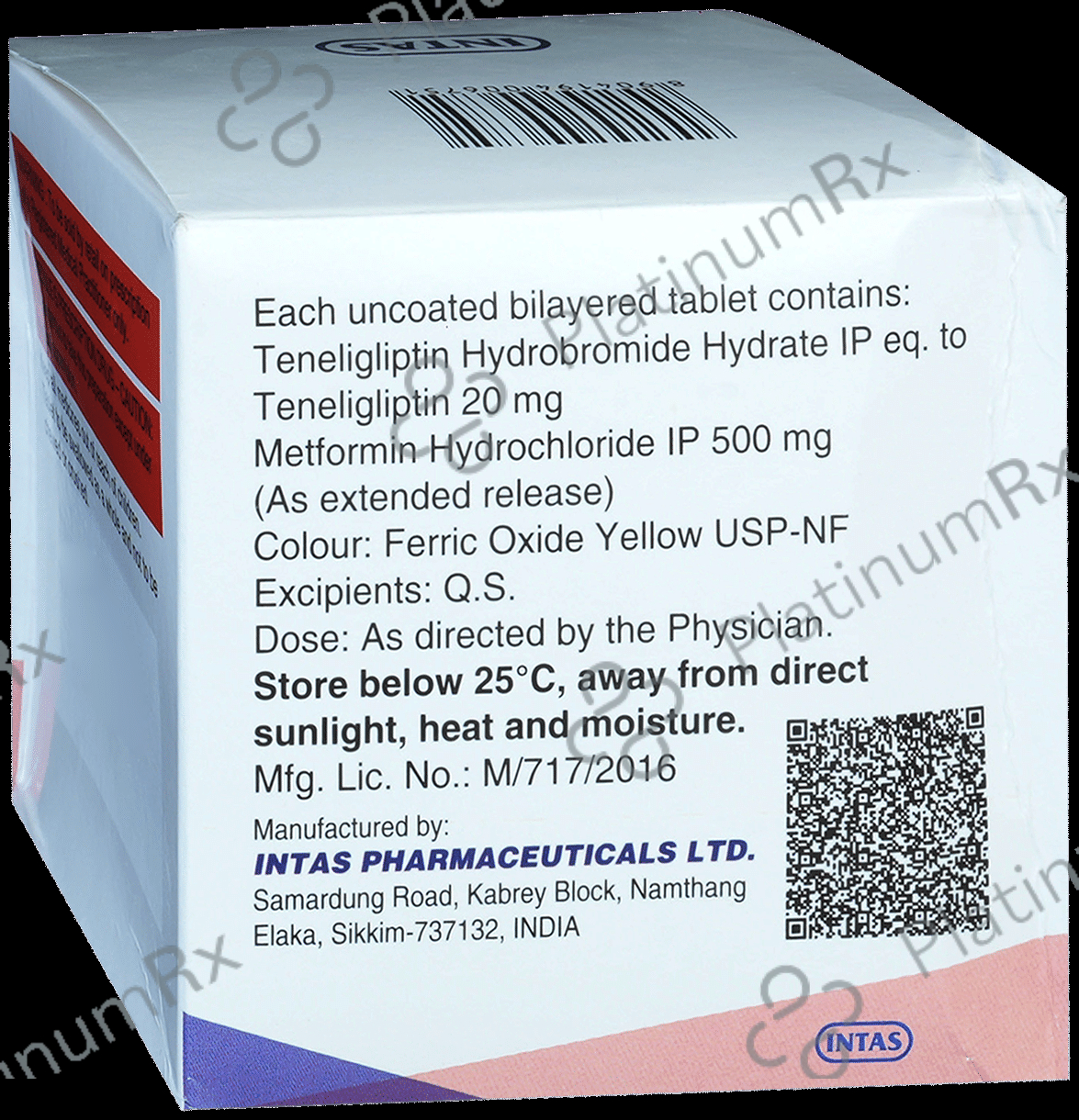 Teniva M 500/20mg Tablet ER 20s