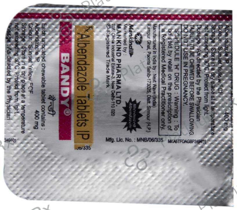 Bandy Chewable 400mg Tablet 1s