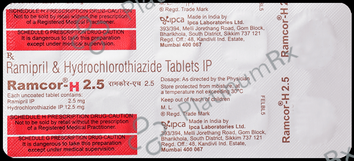Ramcor H 2.5/12.5mg Tablet 10s