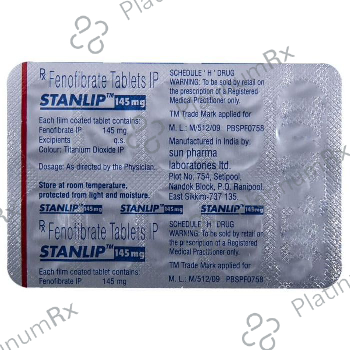 Stanlip 145mg Tablet 10s
