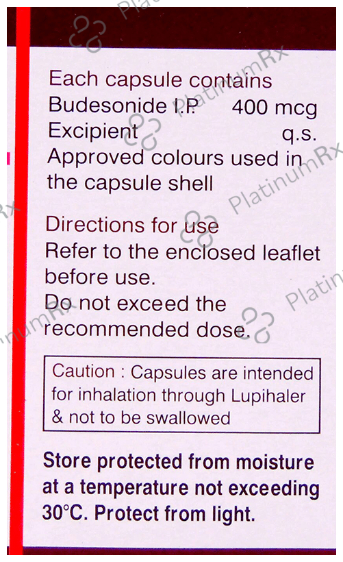 Budate 400mcg Transcaps 30s
