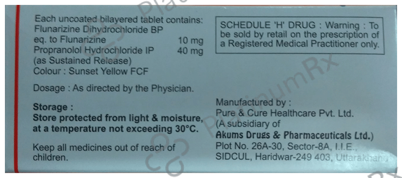 Zinepra 10 10/40mg Tablet SR 10s