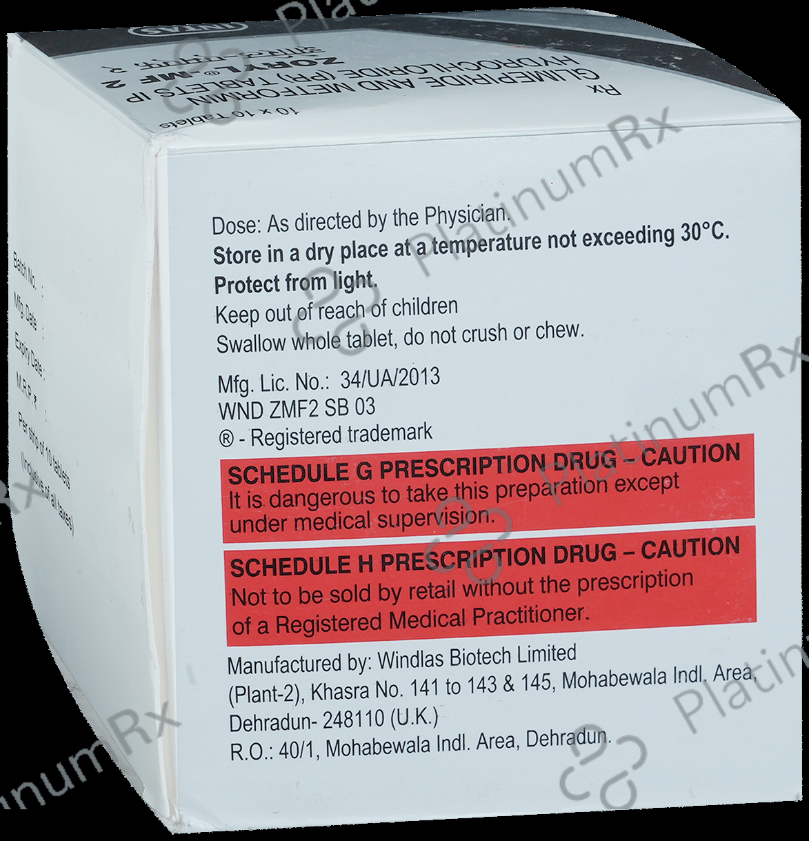 Zoryl MF 2/850mg Tablet PR 10s