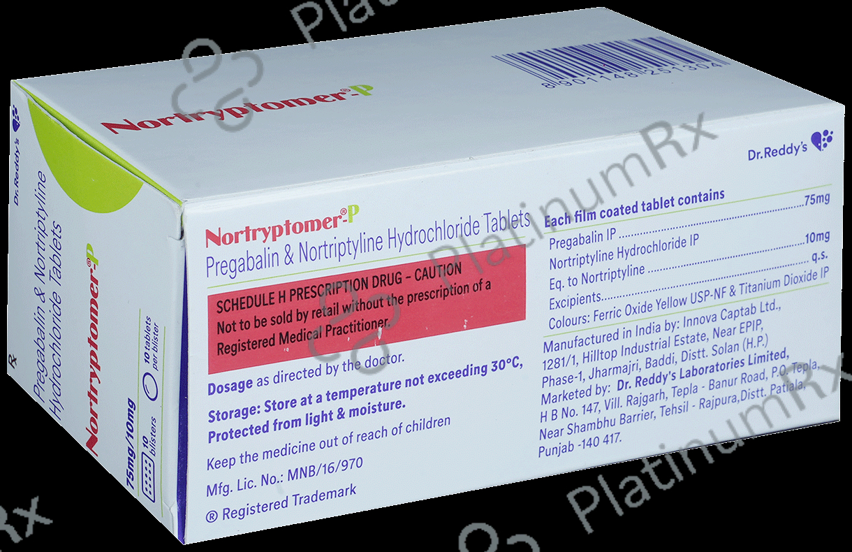 Nortryptomer-P 10mg/75mg Tablet