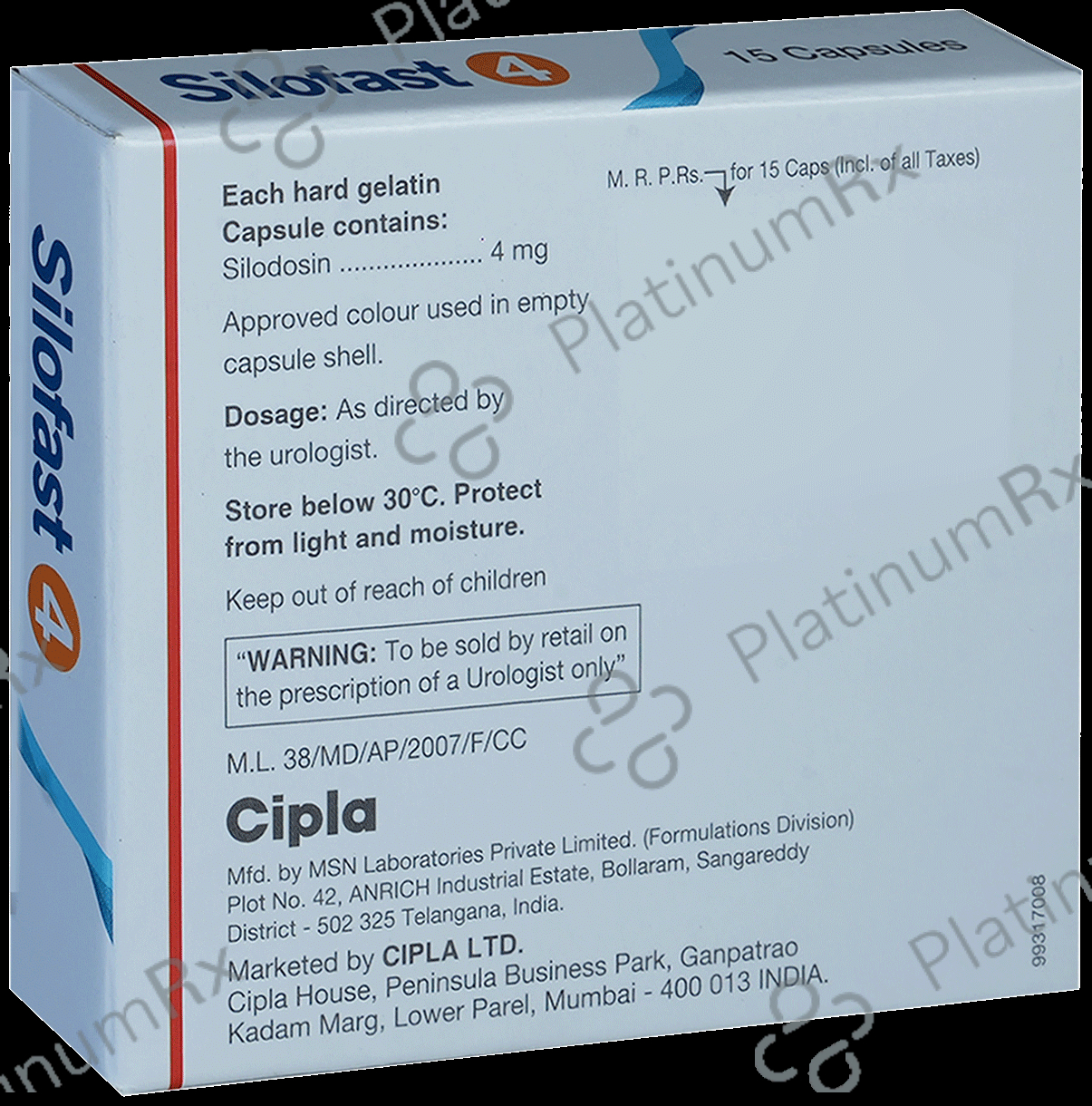 Silofast 4mg Capsule 15s