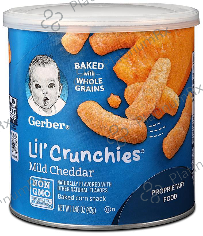 Gerber Lil' Crunchies Baked Corn Snacks Mild Cheddar