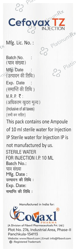 Cefovax TZ Injection