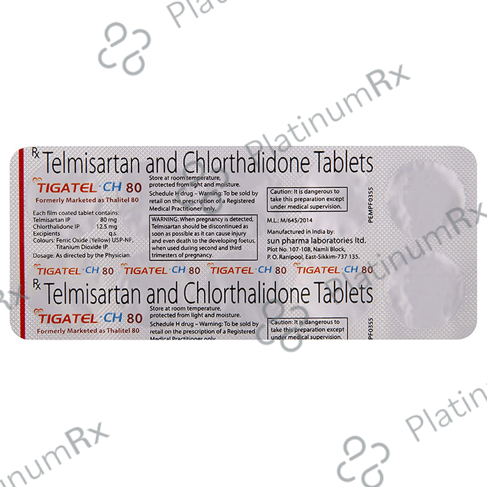 Tigatel-CH 80mg/12.5mg Tablet