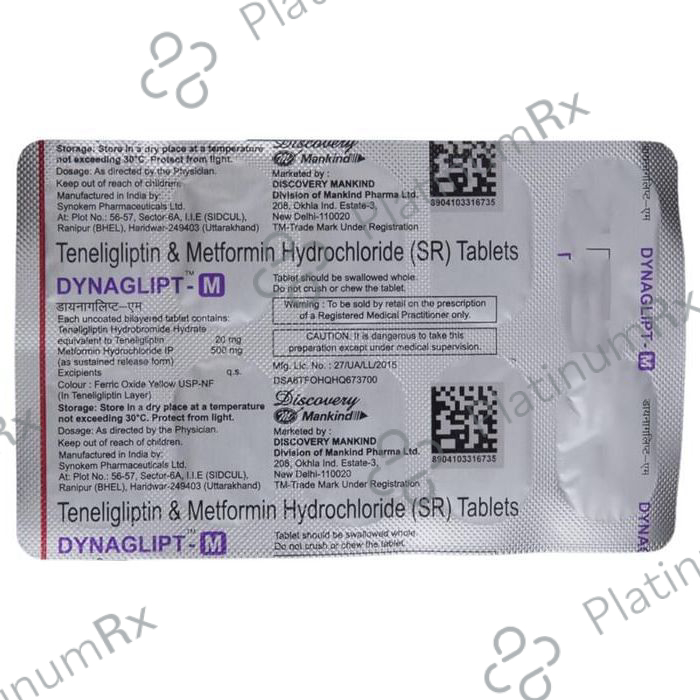 Dynaglipt M 500/20mg Tablet SR 10s
