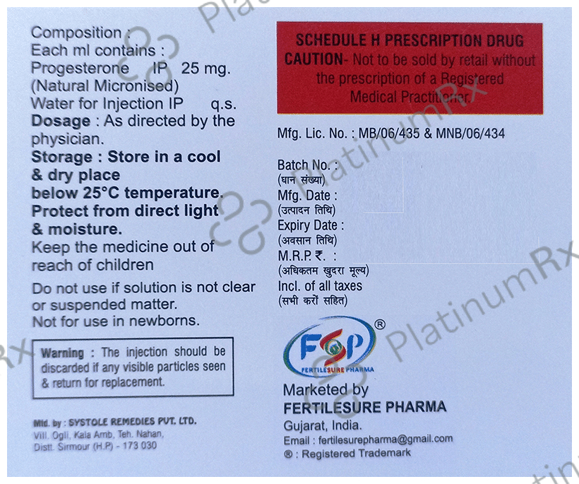 Fsprogest AQ 25 Injection