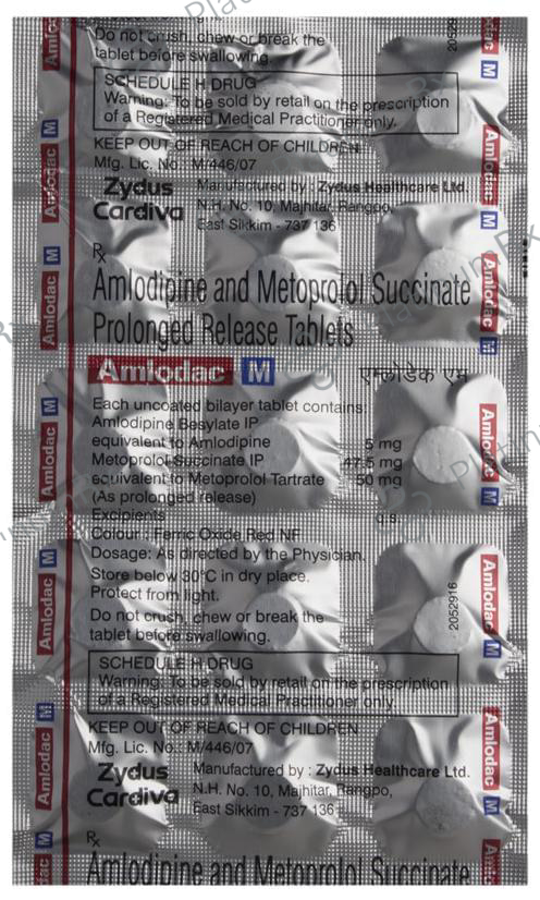 Amlodac M 5/47.5mg Tablet PR 15s