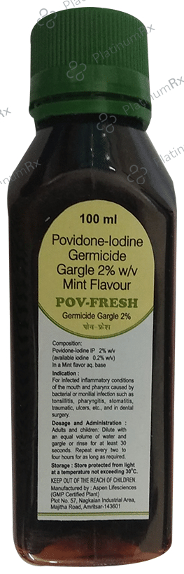 Pov-Fresh Germicide Gargle Mint